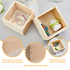 Unfinished Wood Storage Gift Box with Visible Acrylic Slide Lid FIND-WH0420-51-5