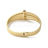304 Stainless Steel & Teardrop Glass Hinged Bangles for Women BJEW-I315-18G-3