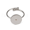 304 Stainless Steel Cuff Ring Components STAS-D372-02P-04-2