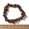 Unisex Chip Natural Tiger Eye Beaded Stretch Bracelets X-BJEW-S143-02-2