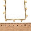 304 Stainless Steel Twisted Chain Necklaces with Star Charm Tassel NJEW-R023-07G-5