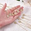 925 Sterling Silver 12 Constellation Necklace Gold Horoscope Zodiac Sign Necklace Round Astrology Pendant Necklace with Zircons Birthday Jewelry Gift for Women Men JN1089E-4
