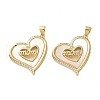 Brass Micro Pave Cubic Zirconia Pendants KK-U070-04C-G-1