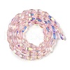 Electroplate Glass Beads Strands GLAA-Q101-03A-AB01-2