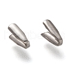Tarnish Resistant 304 Stainless Steel Folding Crimp Ends X-STAS-G122-09P-A04-1