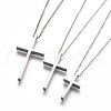 Tarnish Resistant 304 Stainless Steel Pendant Necklaces STAS-I099-16-P-1