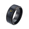 201 Stainless Steel Temperature Plain Band Finger Ring for Women RJEW-N043-10E-1