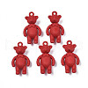 Rack Plating Spray Painted Alloy Pendants PALLOY-N172-001-03-1