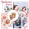 Mother's Day Trapezoid Paper Flower Gift Tote Bags with Plastic Visible Window ABAG-WH0045-25A-7
