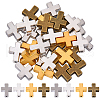 SOFPLATE 40Pcs 4 Colors Tibetan Style Alloy Beads TIBEB-SP0001-11-1
