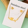 Stainless Steel Pendant Necklaces & Stud Earrings Sets FS-WG1A0DB-03-1
