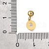 304 Stainless Steel Rhinstone Pendant STAS-H202-50G-O-3
