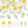 SUNNYCLUE 30Pcs 3 Style Transparent Acrylic Enamel Beads OACR-SC0001-13-1