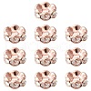 Brass Rhinestone Spacer Beads RB-YW0001-05B-01RG-1