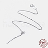 Anti-Tarnish Rhodium Plated 925 Sterling Silver Bracelet Making STER-F039-09P-4