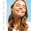 Unicraftale 24Pcs 3 Colors Brass Clip-on Hoop Earring Findings KK-UN0001-97-6