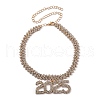 Brass Full Crystal Rhinestone 2025 Pendant Necklaces for Women NJEW-Q005-01G-2