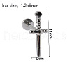 304 Stainless Steel Threadless Labret Stud WGB29A4-03-1