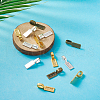 Tibetan Style Alloy Glue-on Flat Pad Bails TIBE-TA0001-09-5