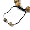 10mm Round Natural Picture Jasper Braided Bead Bracelets BJEW-C067-01C-28-4