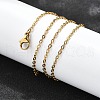 Ion Plating(IP) 304 Stainless Steel Cable Chains Necklaces NJEW-F226-04G-04-2