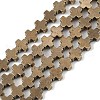 Electroplated Synthetic Non-magnetic Hematite Beads Strands G-J211-A03-01-1