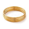 7Pcs PVD Vacuum Plating 304 Stainless Steel Bangles Set for Women BJEW-A011-09E-G-1