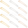 GOMAKERER 12Pcs 3 Colors Alloy Hair Forks Findings AJEW-GO0001-50-1