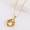 Elegant Stainless Steel Flower Pendant Necklaces LS1275-4