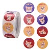 Flat Round Paper Thank You Stickers DIY-C042-12F-1