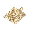 Brass Filigree Pendants ZIRC-G160-40G-2