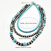 3Pcs Synthesis Turquoise & Acrylic Beaded 3 Layer Necklace Sets FS-WGF91B6-01-4