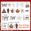 SUNNYCLUE 24Pcs 12 Styles Halloween Alloy Enamel Pendant ENAM-SC0003-38-2