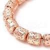 Electroplated Natural Lava Rock Beads Strands G-G984-15RG-3