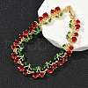 Cherry Brass Micro Pave Cubic Zirconia Chain Bracelets BJEW-L703-01A-G-3