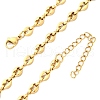 304 Stainless Steel Coffee Bean Chain Necklaces NJEW-C073-11G-4