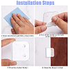 CREATCABIN 5 Sets Self Adhesive ABS Plastic Shower Curtain Clips DIY-CN0003-12-5