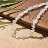 Natural Moonstone Chip Beaded Necklaces for Men Women NJEW-G159-01J-2
