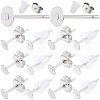 SUNNYCLUE 300Pcs 304 Stainless Steel Flat Round Blank Peg Earring Post STAS-SC0007-33A-1