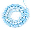 Electroplate Glass Beads Strands EGLA-T021-6mm-15-01-2