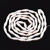 Electroplate Opaque Solid Color Glass Beads Strands EGLA-S174-18B-2