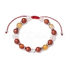 Gemstone Braided Bead Bracelets for Women Girl BJEW-JB11141-01-1