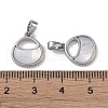 Brass Pave Shell Bag Charms KK-G497-10P-3