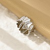 Heart 304 Stainless Steel Open Cuff Rings for Women RJEW-G338-19P-3