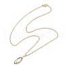 Natural Paua Shell Pendant Necklaces NJEW-JN05141-01-4