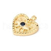 Brass Micro Pave Clear Cubic Zirconia Pendants KK-R213-22G-2