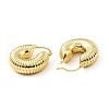 Brass Croissant Chunky Hoop Earrings for Women KK-D080-16G-01-2
