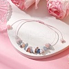 Adjustable Natural Gemstone Braided Bracelet Sets for Women BJEW-JB10999-01-2