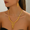 Elegant Alloy Hollow Out Tassel Bridal Earrings & Necklaces Set for Women ME8909-3