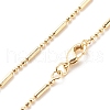 Brass Ball and Column Link Chains Necklace for Women NJEW-P265-22G-1